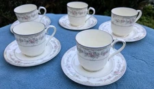 Porcelain Cofee Mug Saucer Set  if 5 Noritake Shenandoah 9729 Japanase Asian Set