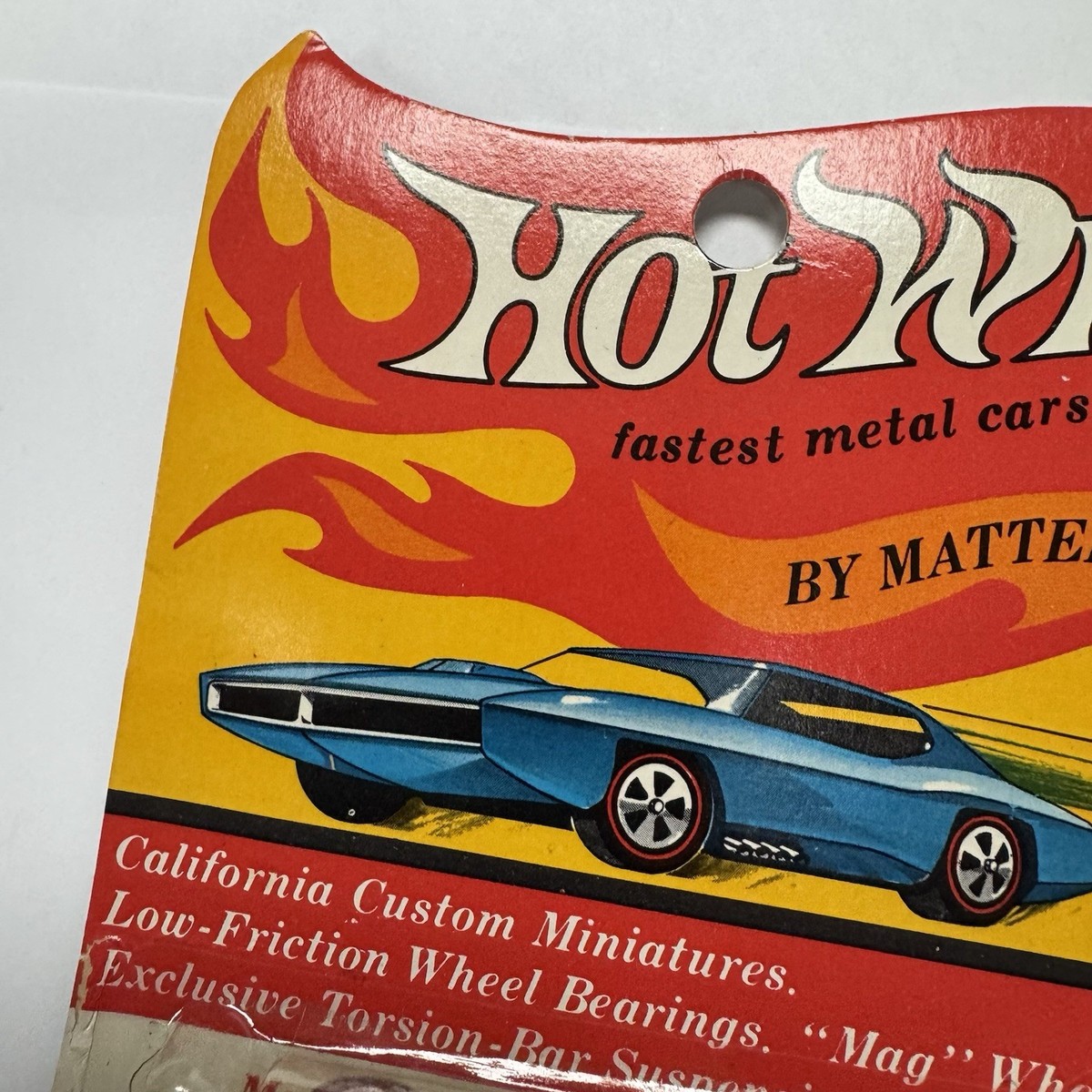 1968 Hot Wheels Redline TurboFire Spectraflame Yellow Green Carded