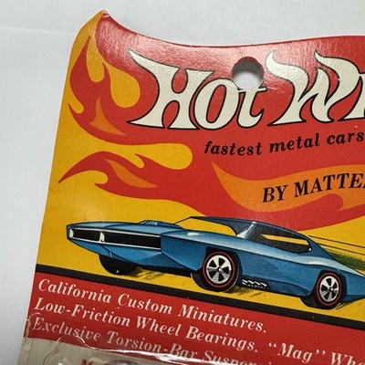 1968 Hot Wheels Redline TurboFire Spectraflame Yellow Green Carded