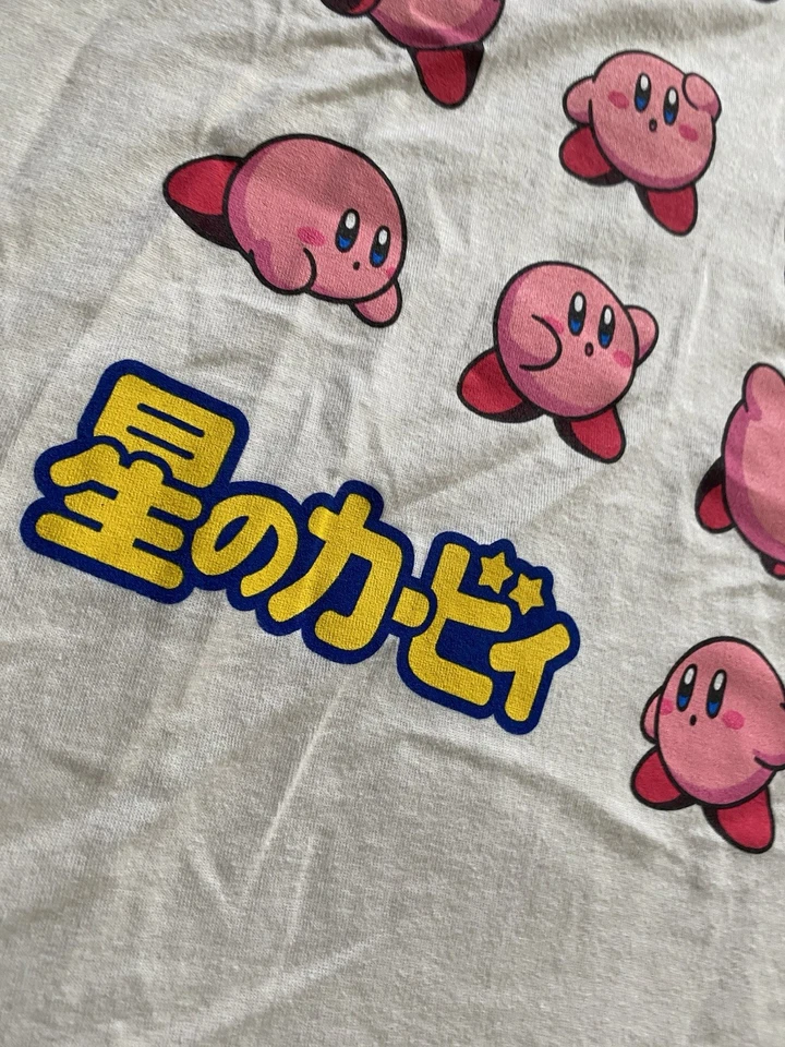 Новая взрослая футболка с биркой Kirby размер XXL Just Kirby Motions линейка с кандзи мужская - Изображение 3 из 4