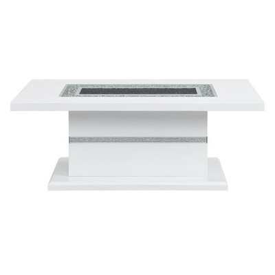 Contemporary Monaco White Coffee Table, White
