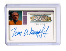 2002 COMPLETE STAR TREK VOYAGER TOM WRIGHT #A10 AUTOGRAPH SEINFELD MR. MORGAN