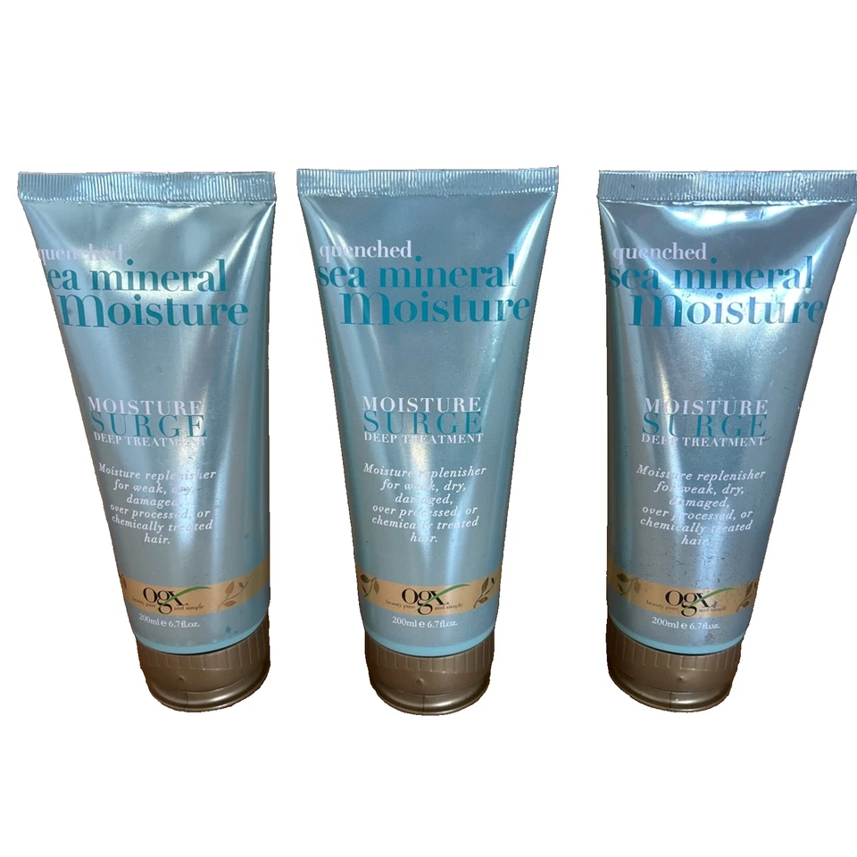 OGX Quenched Sea Mineral Moisture Surge Deep Treatment Hair 6.7oz (LOT OF 3) NEW - Image 2 of 3