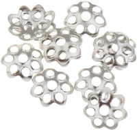 Perlenkappen Endkappen Metallkappen Kappen Silber 6Mm Schmuck Basteln 250 Stk M3