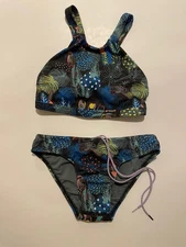 Jolyn Two Piece KAYLEE Swimsuit Floral Tropical Print Size XS