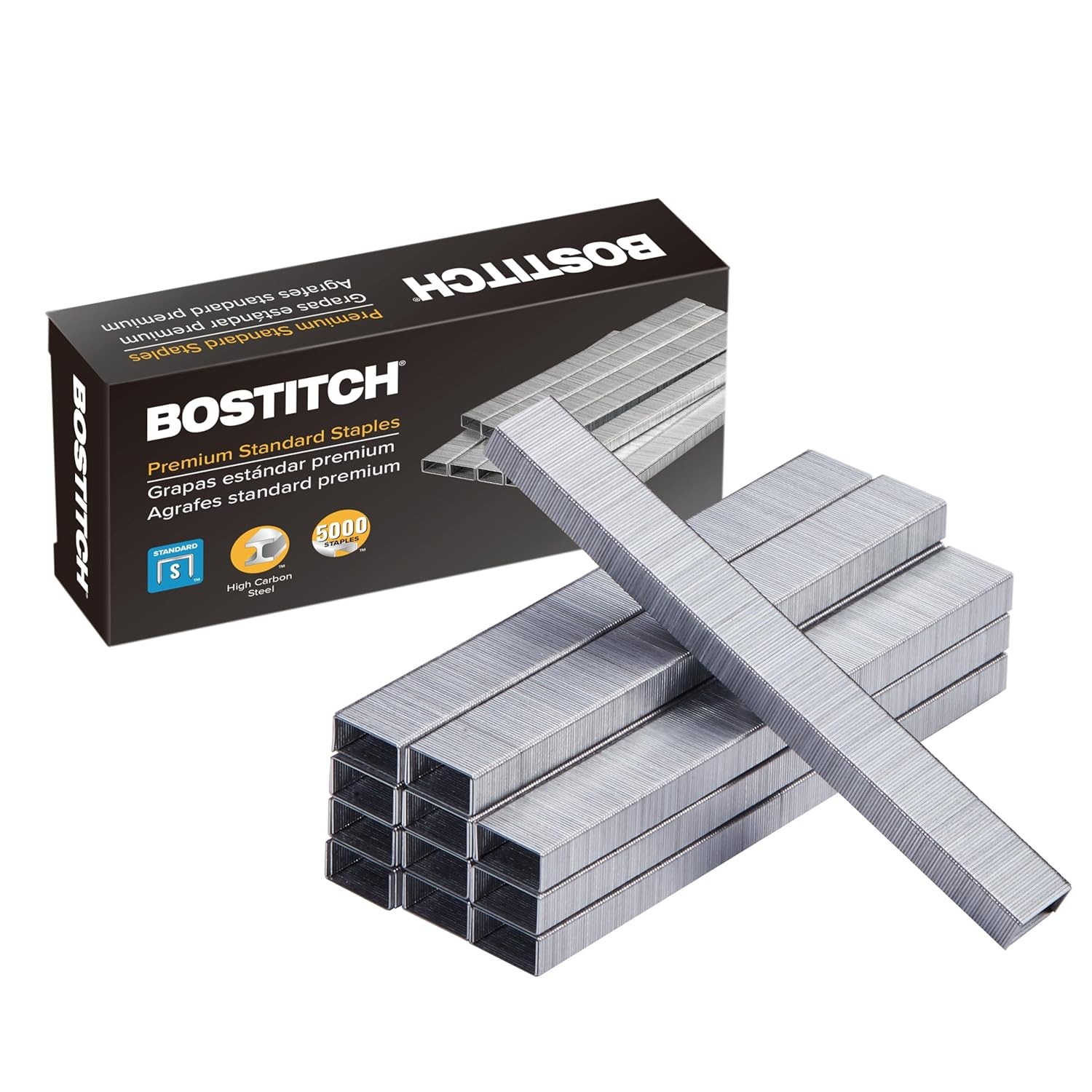 Bostitch Office Premium Standard Staples, 1/4" Full Strip, 1