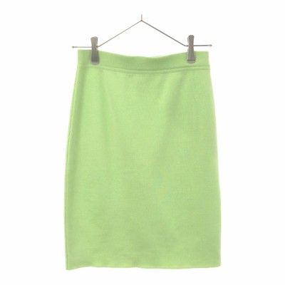 Escada WoolBlend Midi Knit Skirt Green S Used