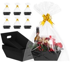 10PACK Black Baskets For Gifts Empty, 10x12  Thick 10x12inch,