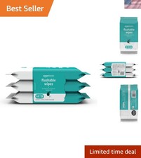 Gentle Biodegradable Flushable Wipes for Adults - 126 Pack, Fragrance Free