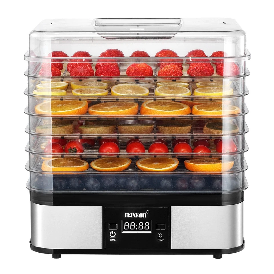 Maxkon 7 Trays Food Dehydrator LCD Digital Fruit Dehydrators Beef Jerky Maker - image 2 of 4