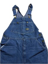 Vintage Oshkosh Overalls Mens 36X31 Blue Sanforized Vestbak Union 1970 USA