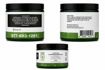 PUREO Natural Neat braid Beauty Professional Conditioning Protein Rich Gel 16oz