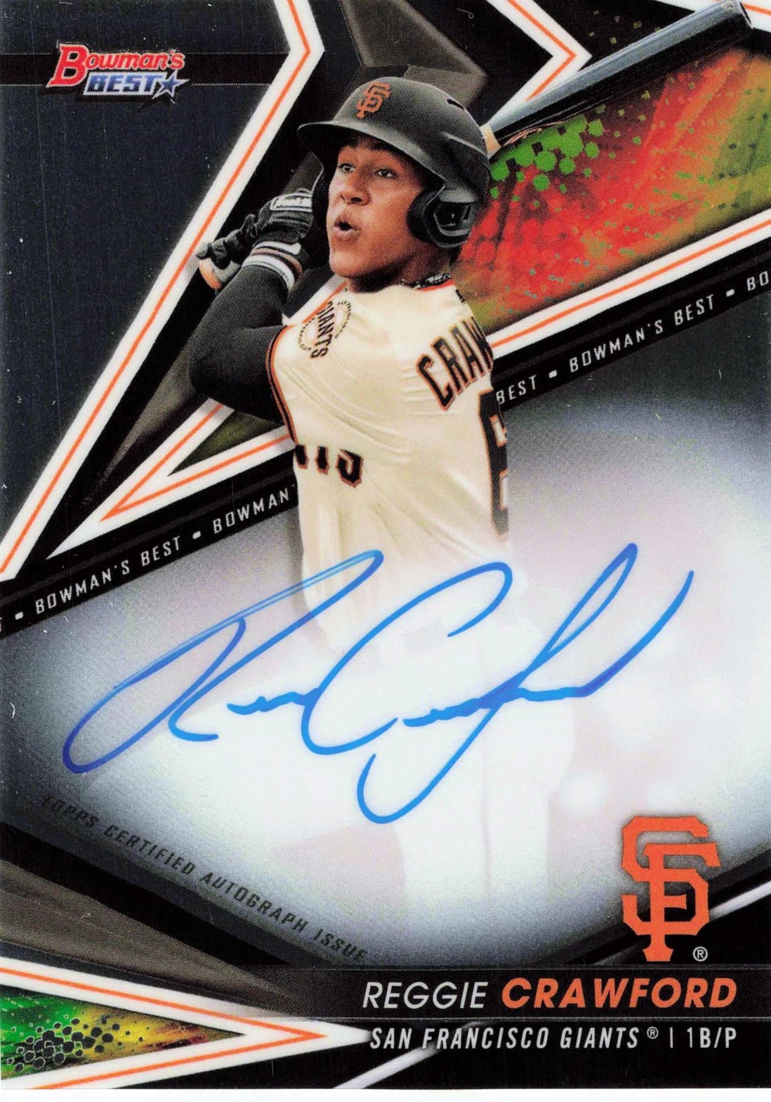 2022 Bowman's Best #B22-RC Reggie Crawford Autograph Auto Giants RC