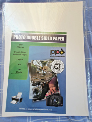 A3 Doppelseitiges Inkjet Prospektpapier Matt Ultraglatt 130Gsm - 100 Blatt