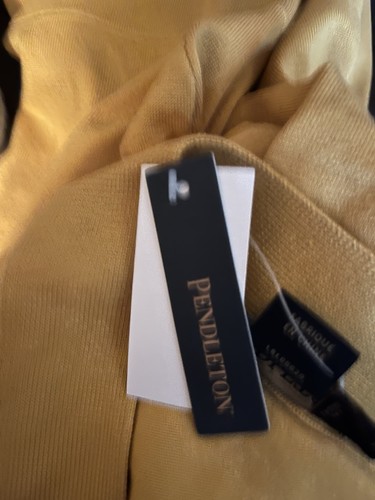Maglione donna Pendelton giallo senape misto seta manica corta maglia nuovo con etichetta - Foto 7 di 8