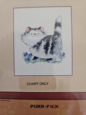 Heritage Stitchcraft PURR-FICK Counted Cross Stitch Pattern Margaret Sherry CAT