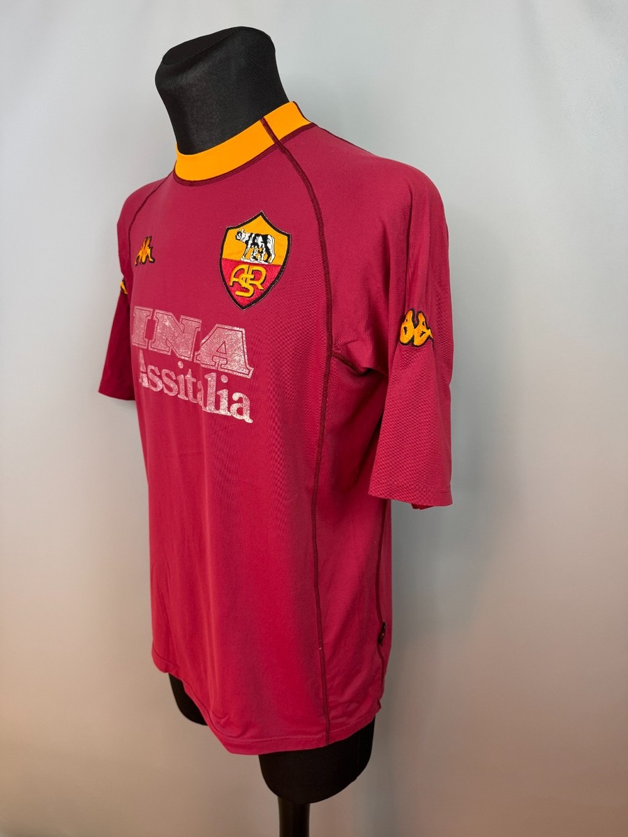 AS ROMA 2000 2001 HOME SHIRT FOOTBALL SOCCER JERSEY KAPPA MENS