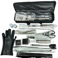 Juego de herramientas para barbacoa Grilljoy con termómetro para carne y estuche todo lo que ves aquí