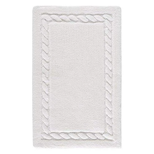 Alfombra de baño de algodón blanca hecha a mano Plush Master Bath Collection PMB640A, 1 pie 9... Foto 2 de 2