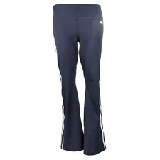 adidas 3 Stripe Flared Leggings Womens Blue Athletic Casual HI0885-A