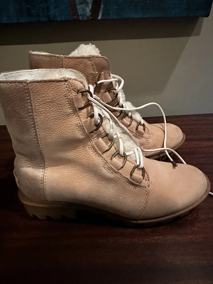 Botas para mujer Sorel de cuero tostado - estilo con cordones - talla 8 1/2 EE. UU./ 39,5 EUR Foto 4 de 4