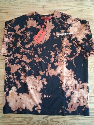 NWT The Future Is On Mars Graphic Thick Heavy T-Shirt Black Bleached Mens Sz XL