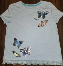 So Girls Sz L (10/12) Favorite Embellished Tee, Washed 1x, Never Worn & Flawless