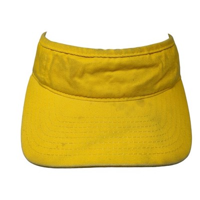 Top Of The World Strapback Sun Visor Cap Yellow One Size Adjustable Blank
