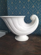 Large Nautilus / Shell / Cornucopia Vase Planter Plant Holder