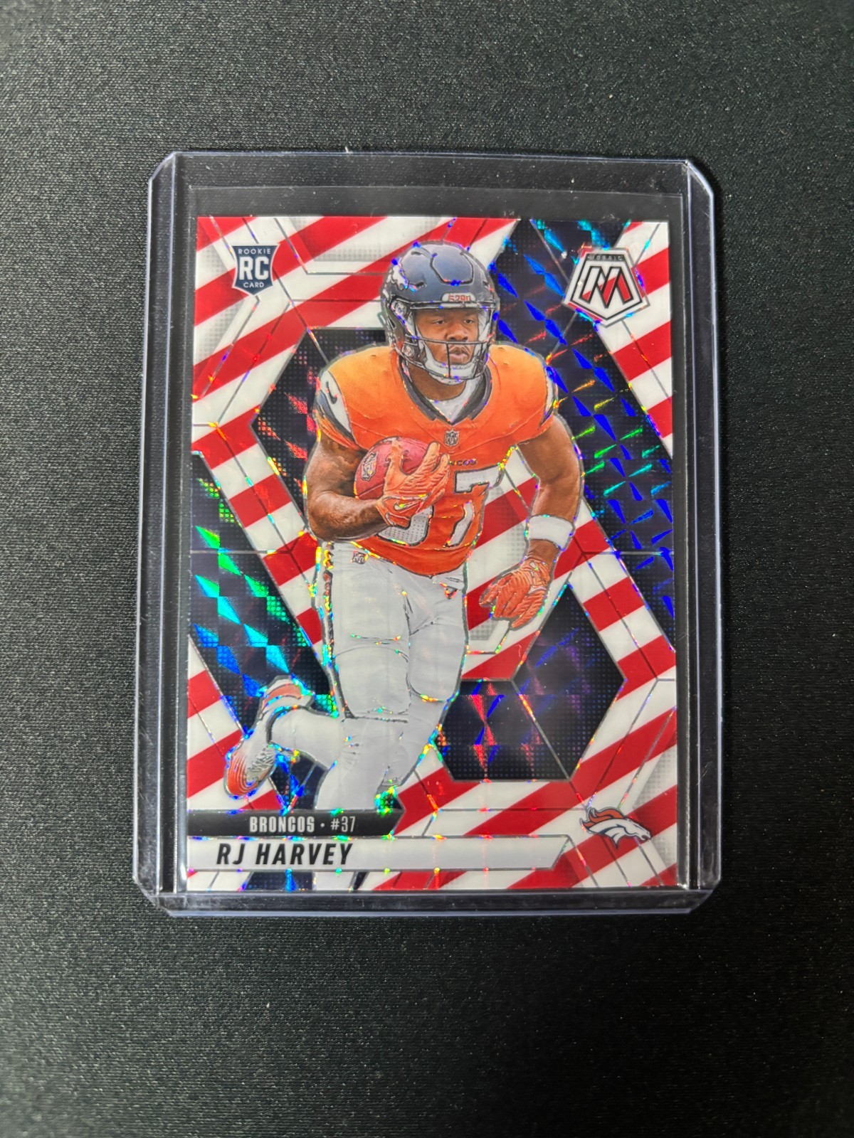 2025 Mosaic RJ Harvey #375 RED & WHITE STRIPES