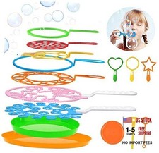 Bubble Wands Set - Big Bubbles Wand Funny Maker with Tray - Nice for Guests