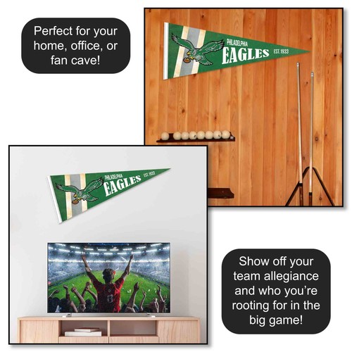 Bandiera con pennant retrò vintage Philadelphia Eagles Throwback - Foto 3 di 5