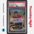 2023 UPPER DECK TRILOGY #152 CONNOR BEDARD AUTO GOLD RC ROOKIE /49 PSA 9