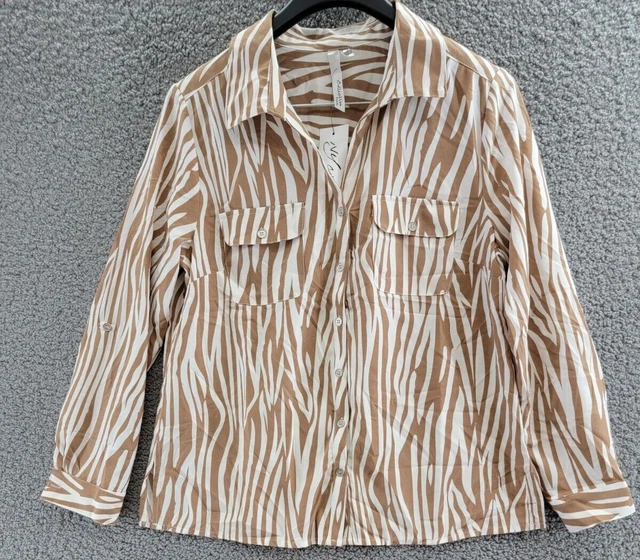 NY Collection Petite Long Roll Tab Sleeve 766965245879 PL RT $48