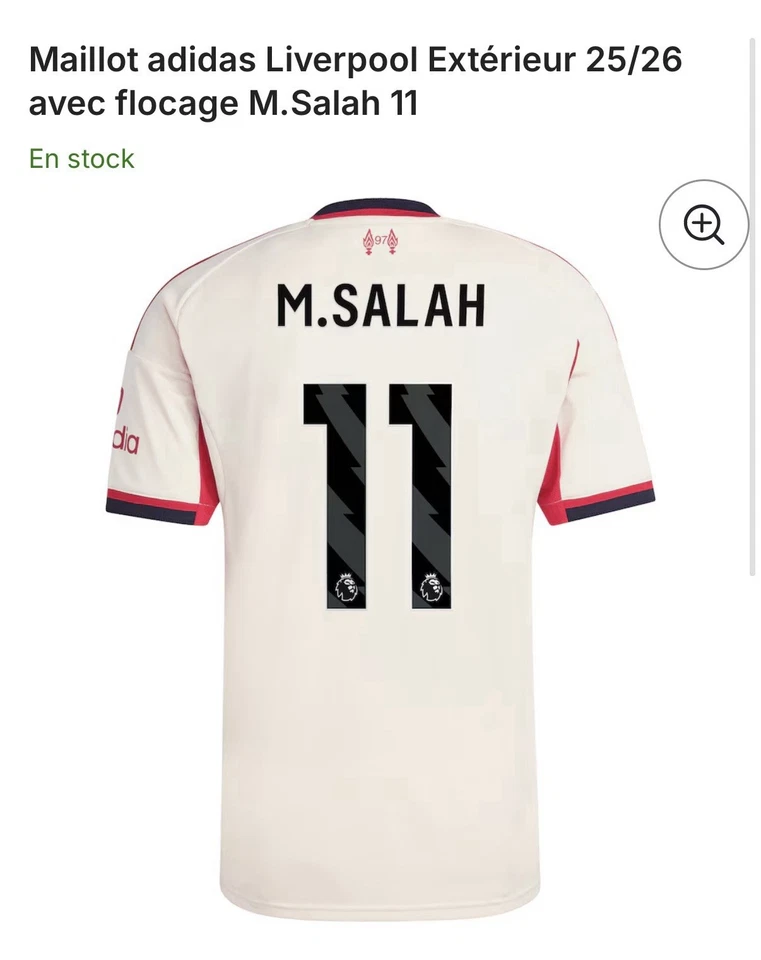 Maillot Liverpool / M.SALAH (S/M/L/XL) 2025/2026 - Photo 3/3