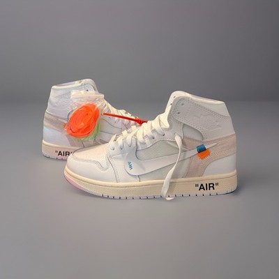 Nike Air Jordan 1 Retro High Off-White University Blue Größe EUR 43