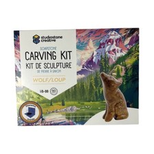 Kit de sculpture en pierre à savon loup (tout ce dont vous avez besoin pour sculpter du plaisir)