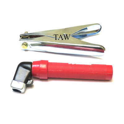 400A ELEKTRODENHALTER + ERDUNGSKLEMME SET TWIST LOCK SCHWEISSEN ERDLICHTBOGEN MMA STAB
