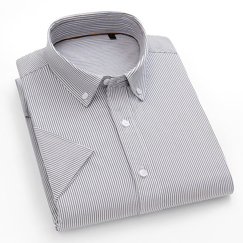 Men's Dress Shirts Short Sleeves Button Down No Iron Cotton Oxford Casual Shirts - Picture 8 of 27