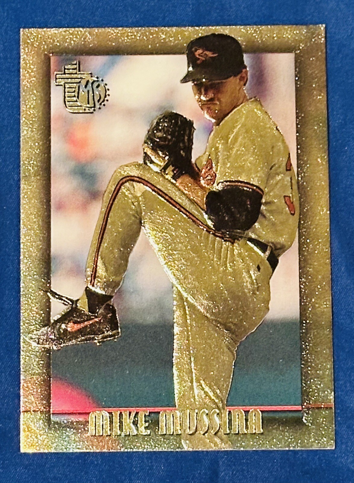1995 Topps Embossed GOLDEN IDOLS MIKE MUSSINA GOLD Baltimore Orioles #93