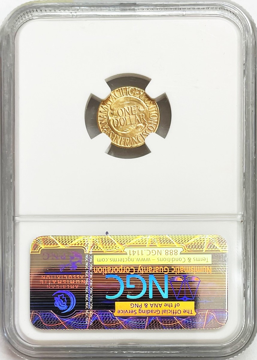 1915 S/S GOLD PANAMA-PACIFIC EXPOSITION COMMEMORATIVE $1 COIN NGC