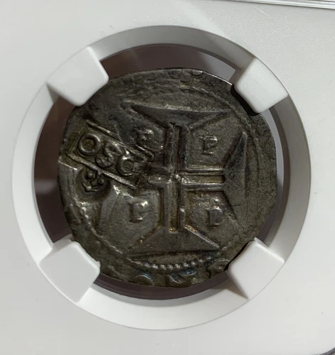 BRAZIL. 250 Reis, ND (1663). NGC XF-40. Alfonso Vl (1656-67). KM-33.2. RARE COIN