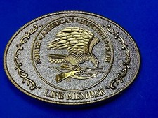 North American Hunting Club Life Member Two Tone Belt Buckle