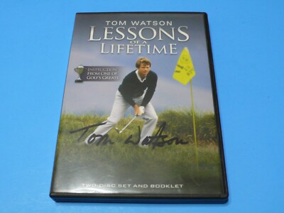Autographed Lessons Of A Lifetime Tom Watson DVD Two Disk Set and Booklet Golf