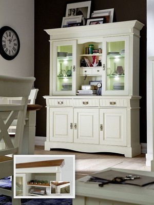 Massivholz Buffet-schrank Kiefer Champagner Landhausstil Küchen-buffet