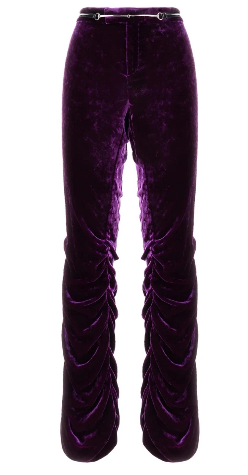 Pantalon ceinturé jambes droites drapé Gucci. Petit