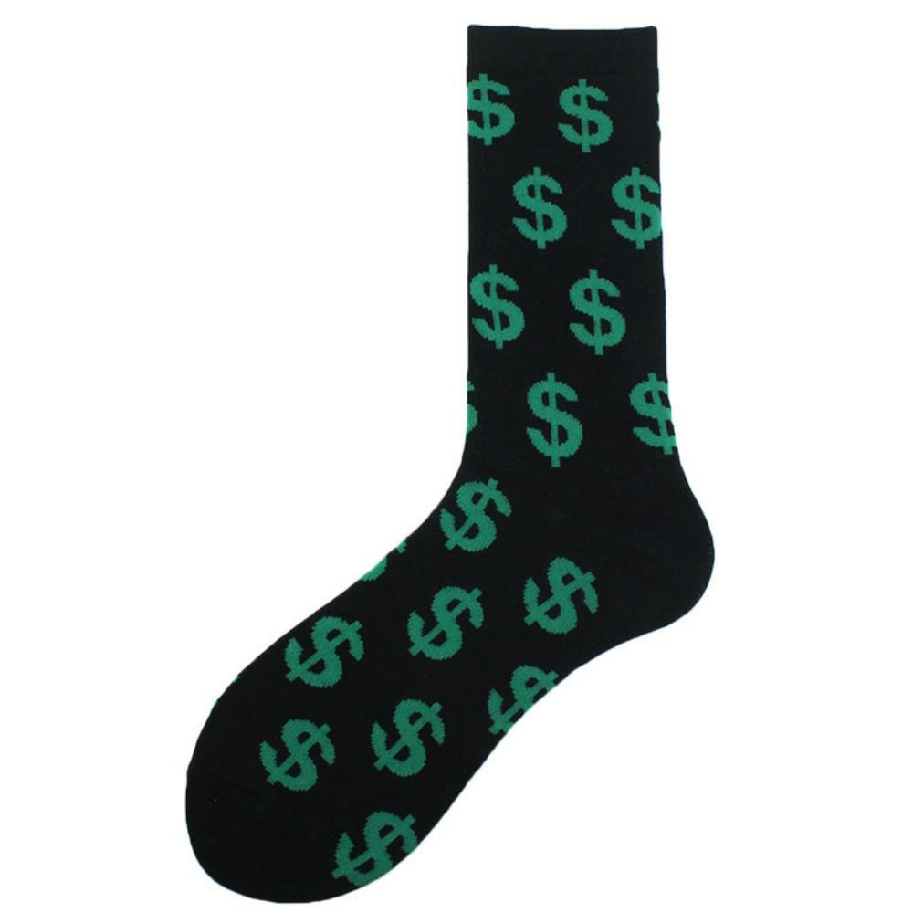 Novelty Socks Dollar Sign Unisex Black Socks Gift UK 5-10.5 Dollar Bill