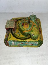Vintage MAR LINE TOYS Tin Wind Up Toy Train For Parts Or Repair