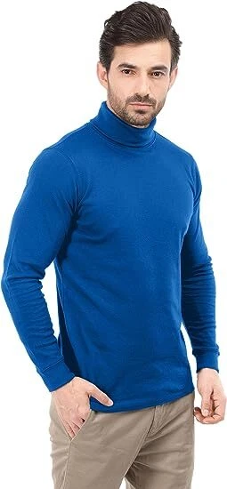 Turtleneck T-Shirt For Men Long Sleeves Tailored Comfort Fit Lot Utopia  Wear | eBay