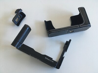 Fujifilm X-E4 Accessory Set - Hand Grip Cage + Half Leather Case Viewfinder Hood